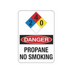 NFPA Chemical Signs - Propane No Smoking 7 x 10